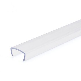 Clear Plastic Plastic LED Light Channel | 8' Length Fits Up to 1/2" (12MM) | L-TASK-58P-8 Series