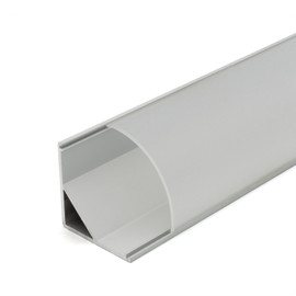 Clear Anodized Aluminum LED Light Channel with Lens | 8' Length Fits Up to 9/16" (20MM) | L-TASK-7D Series