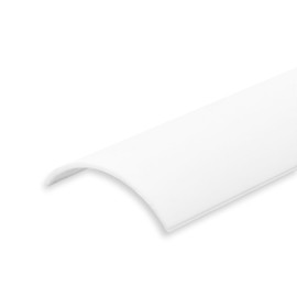 Opaque White Acrylic Channel Lens for LED Ribbon Mounting Channel | 8' Length | L-TASK-7DLENS-WH Series