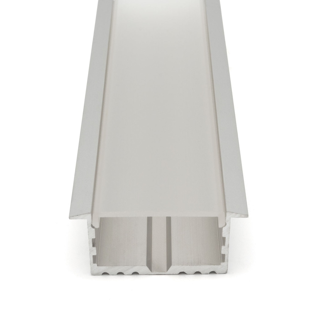 Clear Anodized Aluminum LED Light Channel with Lens | 8' Length Fits Up to 1-3/16" (30MM) | L-TASK-8F Series