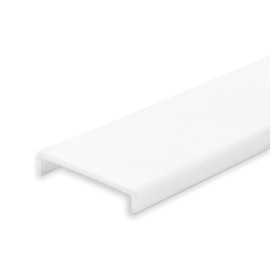 Opaque White Acrylic Channel Lens for LED Ribbon Mounting Channel | 8' Length | L-TASK-8LENS-WH Series