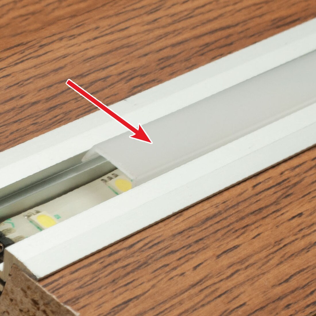 Frosted White Acrylic Channel Lens for LED Ribbon Mounting Channel | 4' Length | LED-OS-216-4 Series