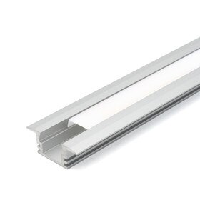 Clear Anodized Aluminum LED Light Channel with Lens | 4' Length Fits Up to 9/16" (20MM) | L-VISION-3LF Series