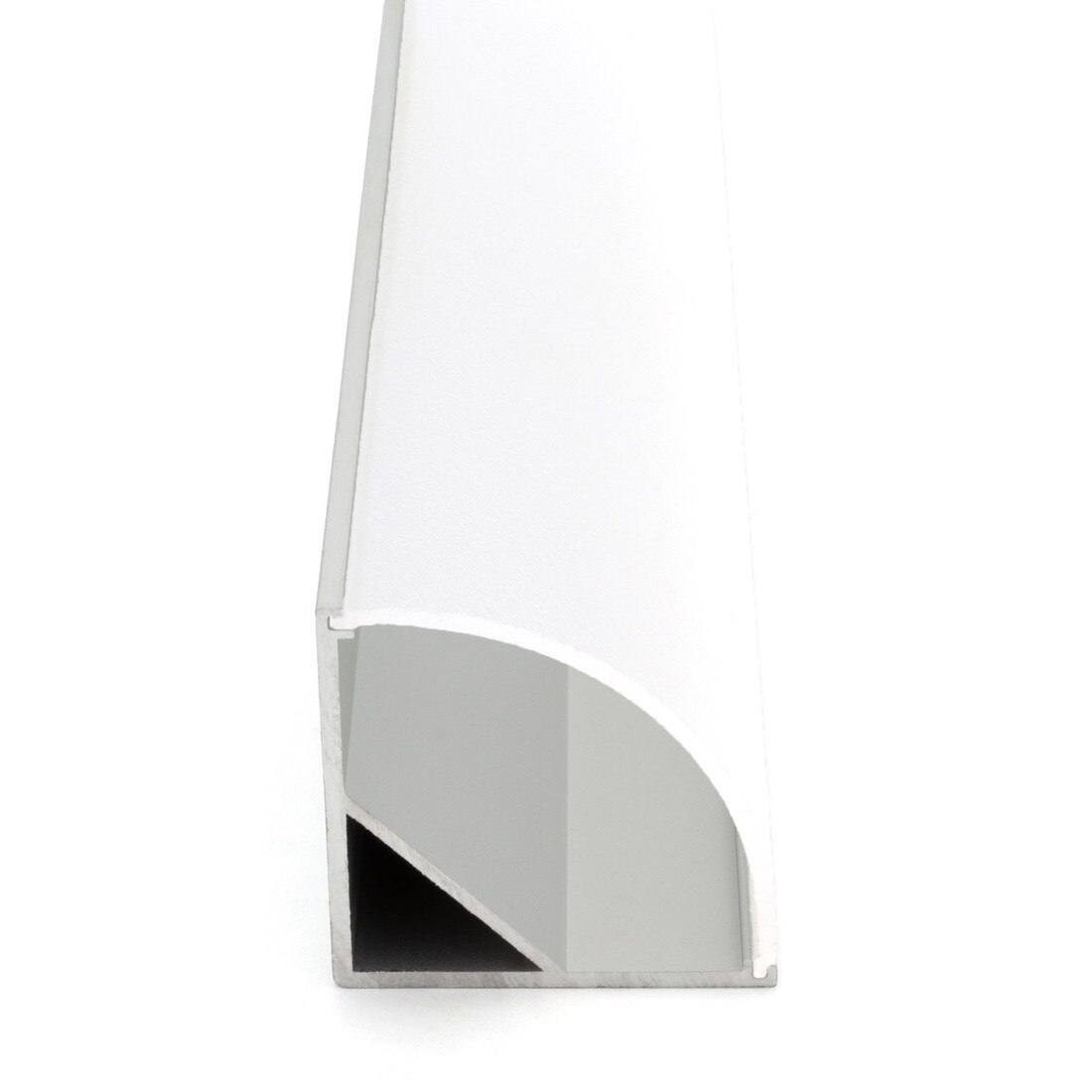 Clear Anodized Aluminum LED Light Channel with Lens | 8' Length Fits Up to 9/16" (20MM) | L-VISION-7D Series