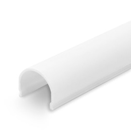 Opaque White Acrylic Channel Lens for LED Ribbon Mounting Channel | 8' Length | L-VISION-D-WH Series