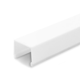 Opaque White Acrylic Channel Lens for LED Ribbon Mounting Channel | 8' Length | L-VISION-F-WH Series