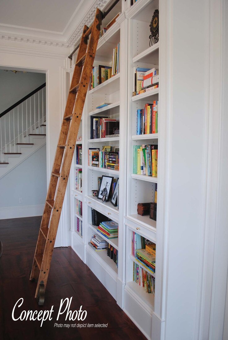 Matte Black 90 Degree Inside Corner for Rolling Ladder 5' Length