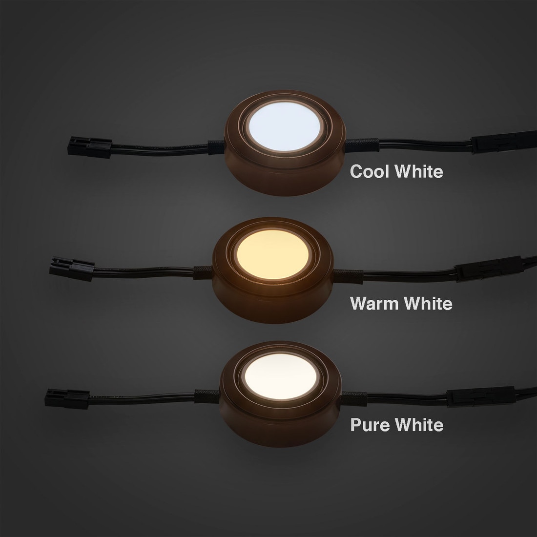 2-3/4" Diameter Puck Light 3.8 Watts | 120V ETL | LED-L1TW Frosted Lens Series