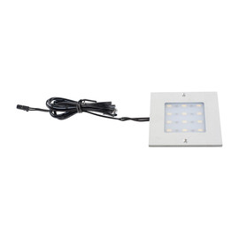 3-1/8" Square Diameter Puck Light 4000K 5 Watts | 400-450 Lumens Per Fixture 12V UL | Satin Aluminum