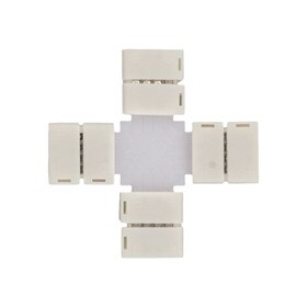4way Cross Connector for Cut Pieces of 3/8" (10mm) RGB LED Ribbon