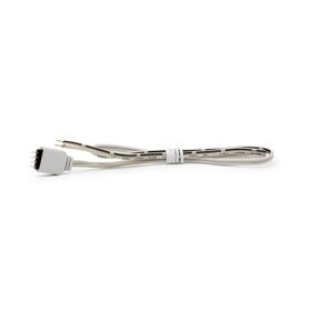 18" White Ribbon Connector Cable Stripped Wire On One End