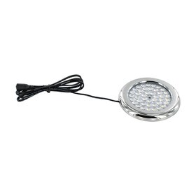 3-1/2" Diameter Puck Light 2800K-3200K 3 Watts | 300 Lumens Per Fixture 24V UL | Polished Chrome Aluminum | LED-VEN-CHR-WW Series