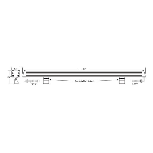 20" Wall Washer | Neutral White 5000K 10 Watts | 1000 Lumens Per Fixture 24V UL