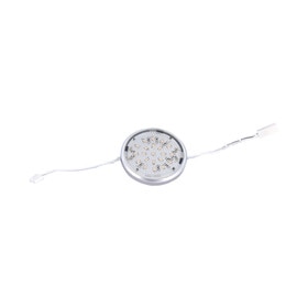 2-1/8" Diameter Puck Light 2.2 Watts | 12V | Works with UL Power Supply | Matte Chrome Plastic | LED-WF-MC Series