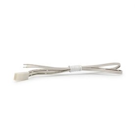 18" White Wf/Uto Connector Cable with Stripped Wire End