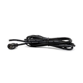 108" Black DC5.5 Fem Connector Cable with Stripped Wire Ends