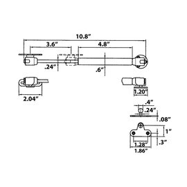 Economy Series | Silver Finish | Lift-Up Gas Spring | With 150n Force | LFTUP-150 Series