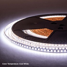 3/8in Wide Ribbon Lighting | 2835 Chip Cool White 6000-6500K 120 Watts 24V | IP20 UL | 98ft Length