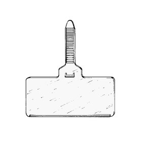1-1/4in H x 3in Long | Clear PVC | Wire Shelf Label Holder with Locking Strap
