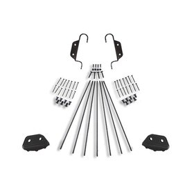 20" Wide Matte Black Finish Powder Coate Steel Non-Skid Ladder Kit