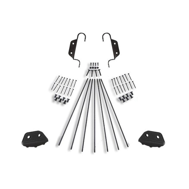 16" Wide Satin Nickel Finish Powder Coate Steel Non-Skid Ladder Kit