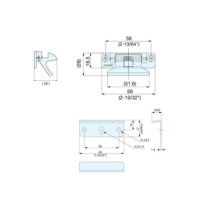 Sugatsune Stainless Steel Lever Latch LL66S