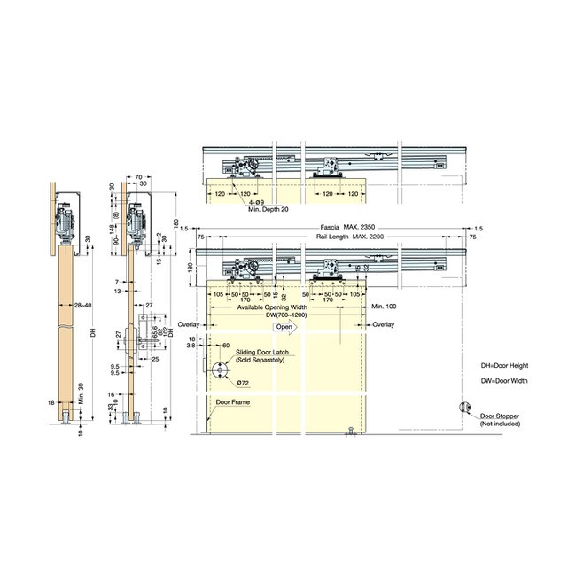 Slef Closing Sliding Door System Sugatsune