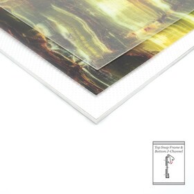 48" High Iluminated Backsplash Kit with Top Snap & Bottom J-Channel 48" Length