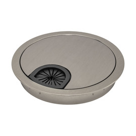 3-1/8in Dia | Brushed Nickel Finish | Round Metal Wire Grommet | M-80E Series