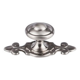 Canterbury 1-1/4" W/Backplate Knob Brushed Satin Nickel
