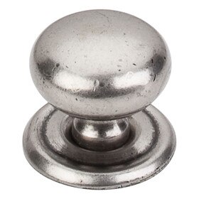 Britannia Knob W/Backplate Antique Pewter