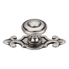 Britannia Knob W/Backplate Antique Pewter