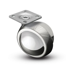 2in (50mm) Dia | Swivel Metal Ball Furniture Caster | 1-1/2in Square Top Plate