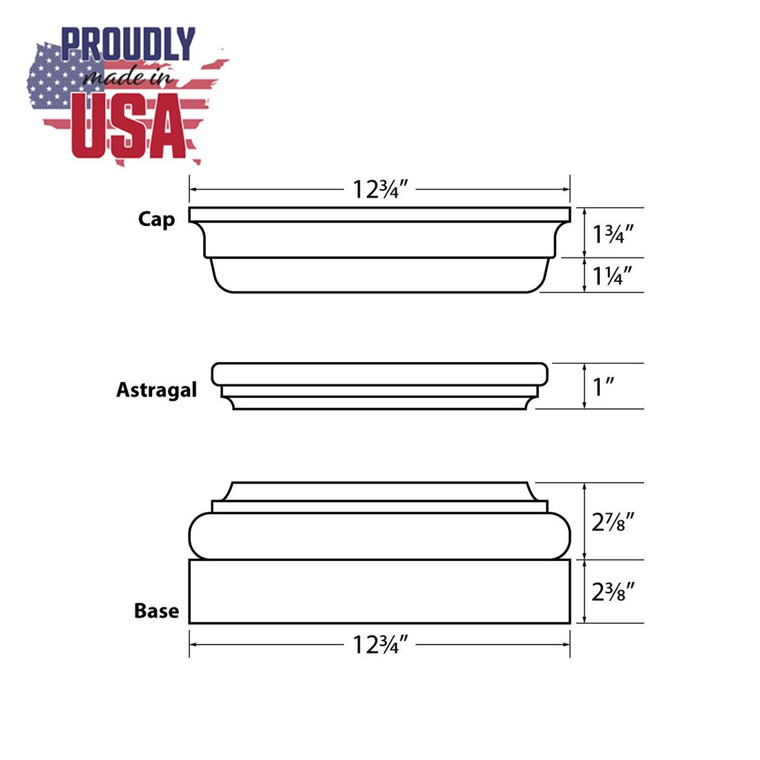 Square Fiberglass Structural Column