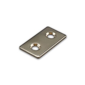 Sugatsune Nickel Finish Steel Ultra Thin Magnetic Catch with Strike Plate
