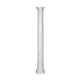 12in x 9ft | Fluted Tapered Fiberglass Column | With Temple Of Winds Cap