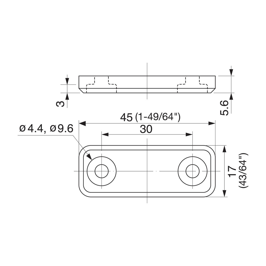 Sugatsune White Polypropylene Sealed Magnetic Catch