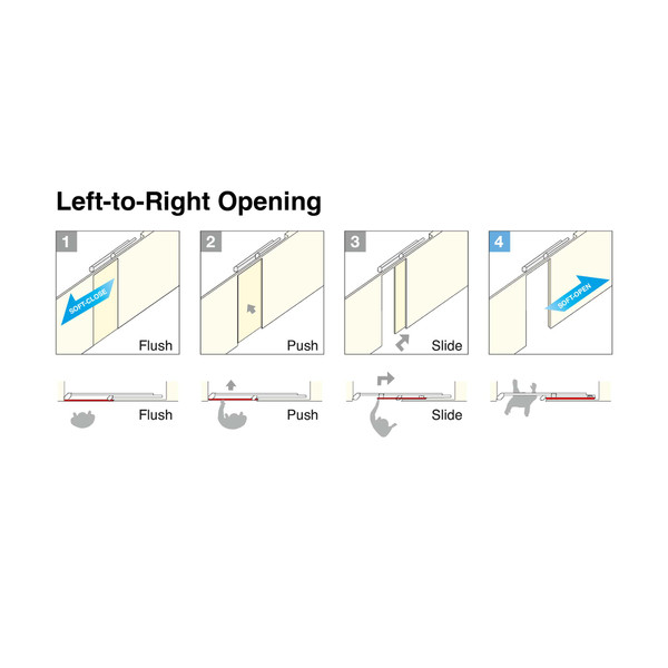 Light Duty | Flush Sliding Door System | Left Track