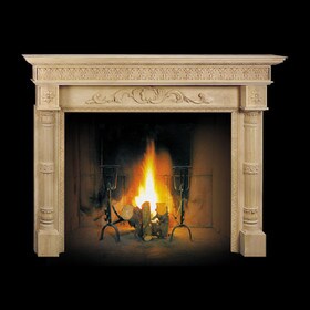 58" Inside Width x 42" Inside Height Solid Maple Hand Carved Fire Surround | ML-2 Series