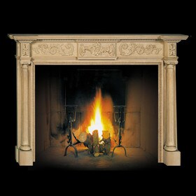 58" Inside Width x 42" Inside Height Solid Maple Hand Carved Fire Surround | ML-7 Series