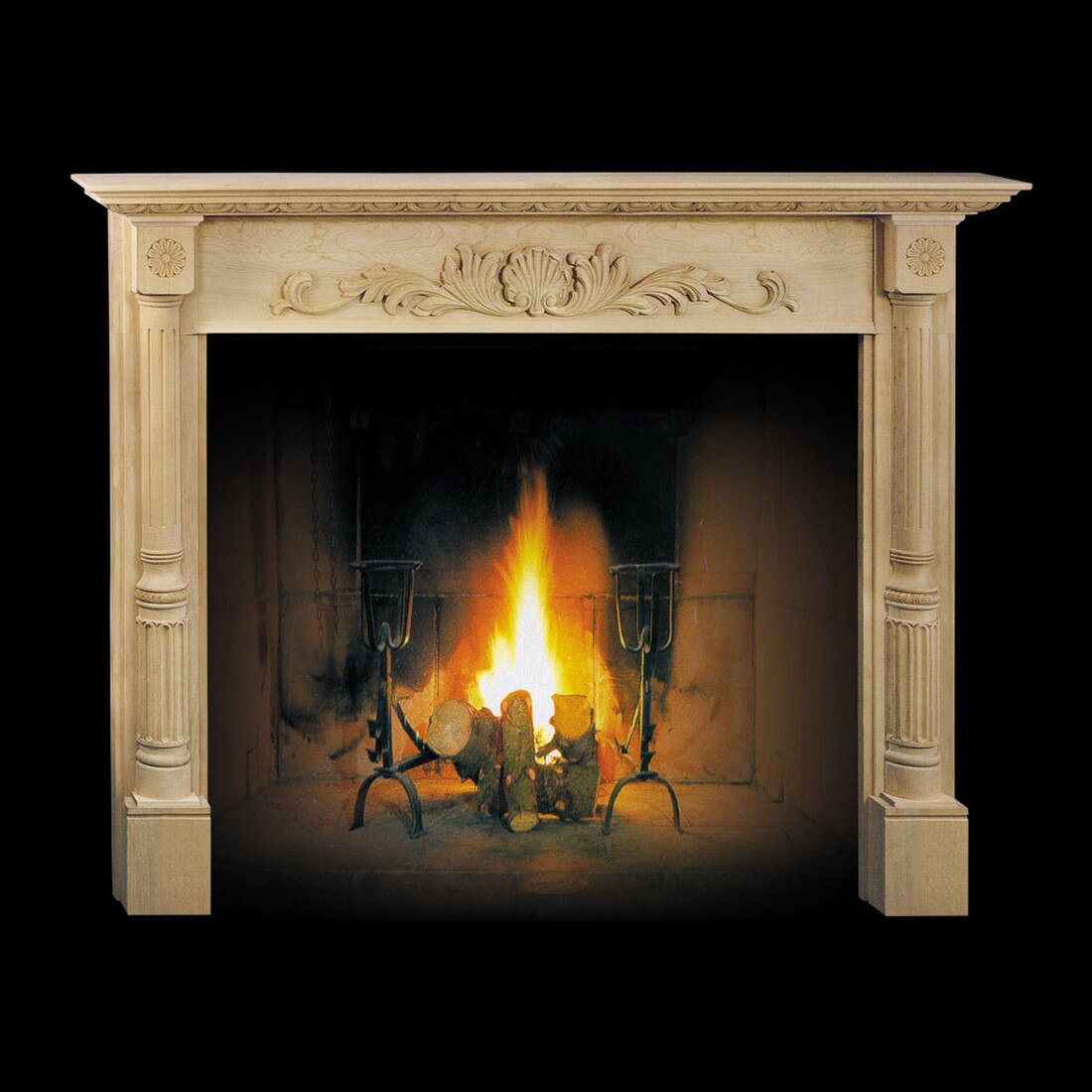 43in H | Half Round | Hand Carved Column