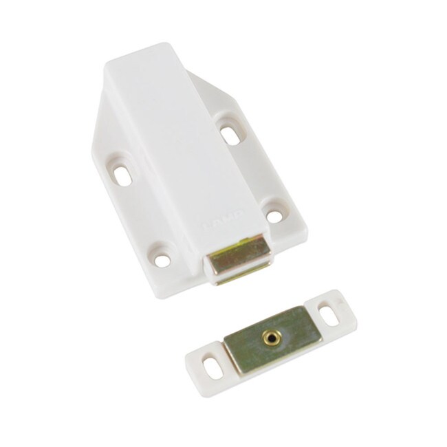 Short White ABS Rectangular Magnetic Touch Latch