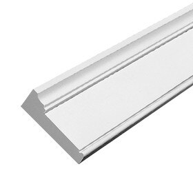 Fypon | 3-3/4in H x 3-3/8in Proj | Primed White Polyurethane Crown Moulding | Outside Corner