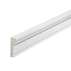 Fypon | 4in H x 5-1/4in Proj | Primed White Polyurethane Crown Moulding | Outside Corner