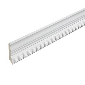 Fypon | 12-3/8in Face x 8-3/4in H x 8-3/4in Proj | Primed White Polyurethane | Crown Moulding | 8ft Long