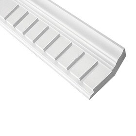 Fypon | 7-3/4in H x 7-3/4in W | Primed White Polyurethane Butt Joint Corner Panel Moulding | Accessory