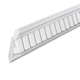 Fypon | 8in H x 5-3/4in Proj | Primed White Polyurethane | Crown Moulding | 12' Long