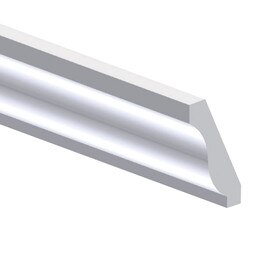 Fypon | 4in H x 5-1/4in Proj | Primed White Polyurethane | Crown Moulding | Inside Corner
