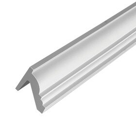 Fypon | 3-13/16in H x 3in Proj | Primed White Polyurethane Crown Moulding | Inside Corner