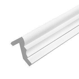 Fypon | 3-13/16in H x 3in Proj | Primed White Polyurethane Crown Moulding | Center Drop